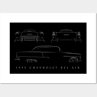 1955 Chevy Bel Air - composite Posters and Art